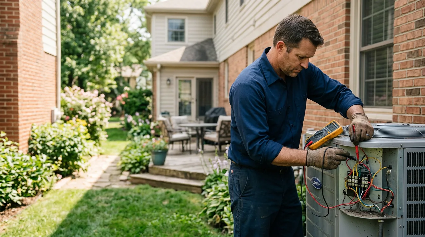 HVAC technician working near Weehawken, NJ